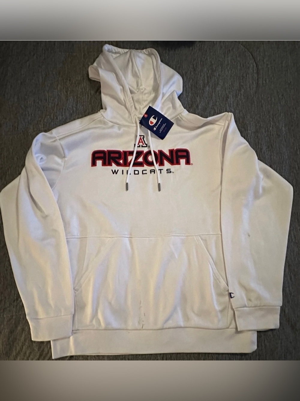 Arizona Wildcats Champion Athletic Hoodie White Hooded Sweatshirt Men’s Size Med